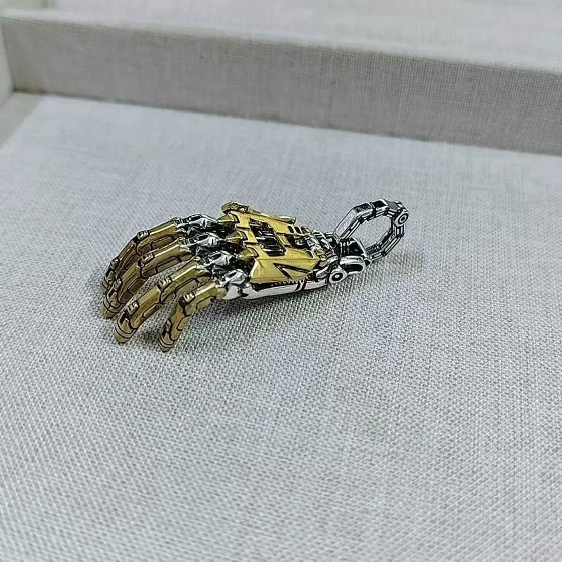 Retro Mechanical Hand Pendant Necklace for Themed Styling