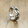 Chunky Chain Statement Ring with Rounded Interlocking Links
