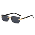 Rimless Rectangular Fashion Sunglasses