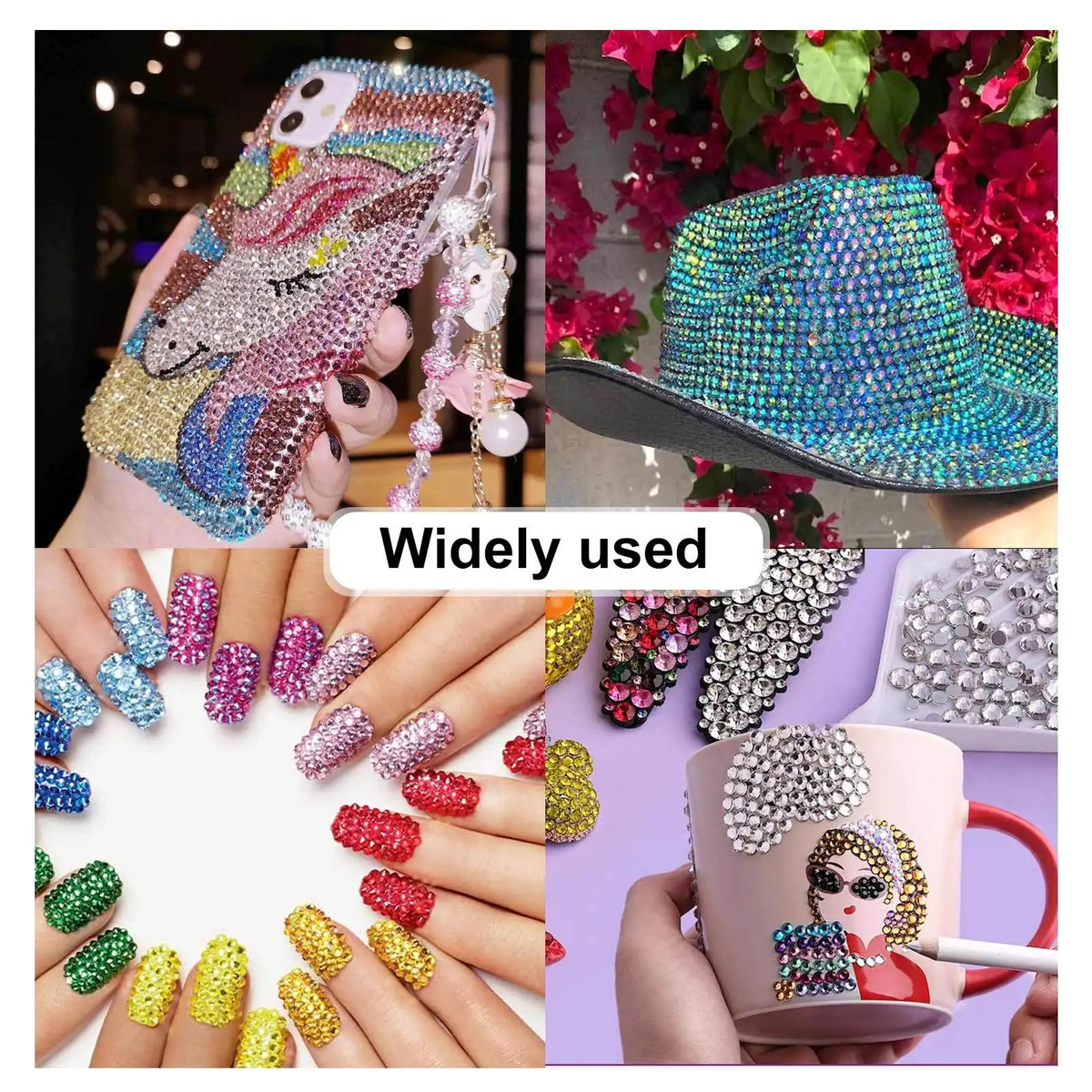 AB Resin Rhinestone Craft Kit, 3 mm Flatback Gems and Tools