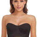 Seamless Strapless Bra with Removable Pads for Dresses