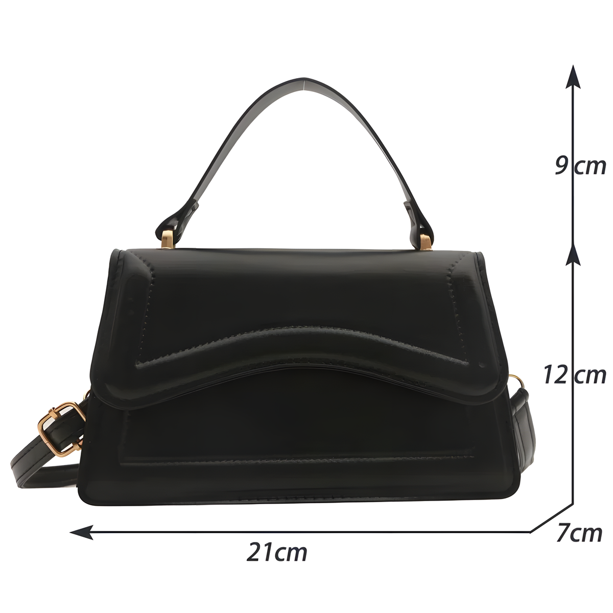 Mini Square Shoulder Bag with Top Handle