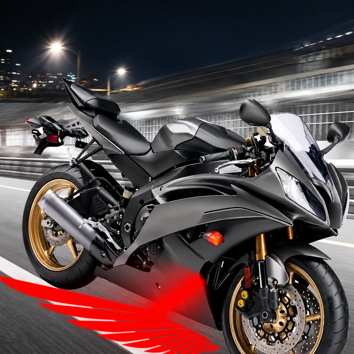Motorcycle Angel Wing LED Projector Lights, Wired 2-Pack