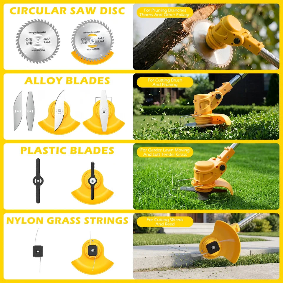 5-in-1 Cordless Weed Trimmer 200W 21V Telescoping Shaft