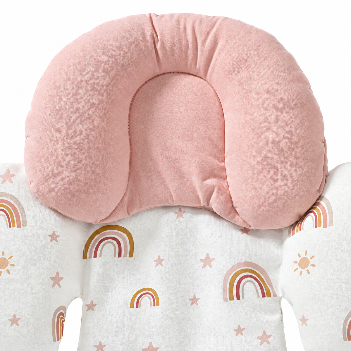 Padded Stroller Seat Liner in Rainbow or Elephant Print Options