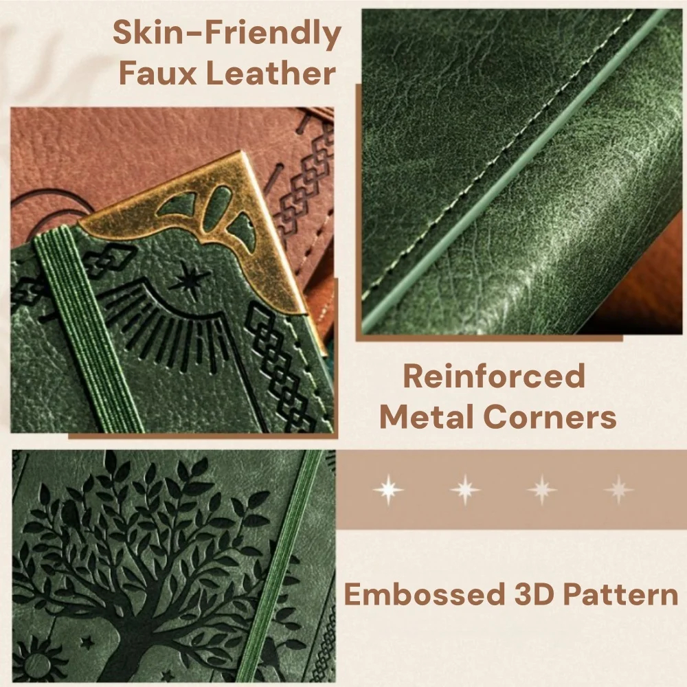 Refillable Vintage Notebook for Journaling and Daily Notes