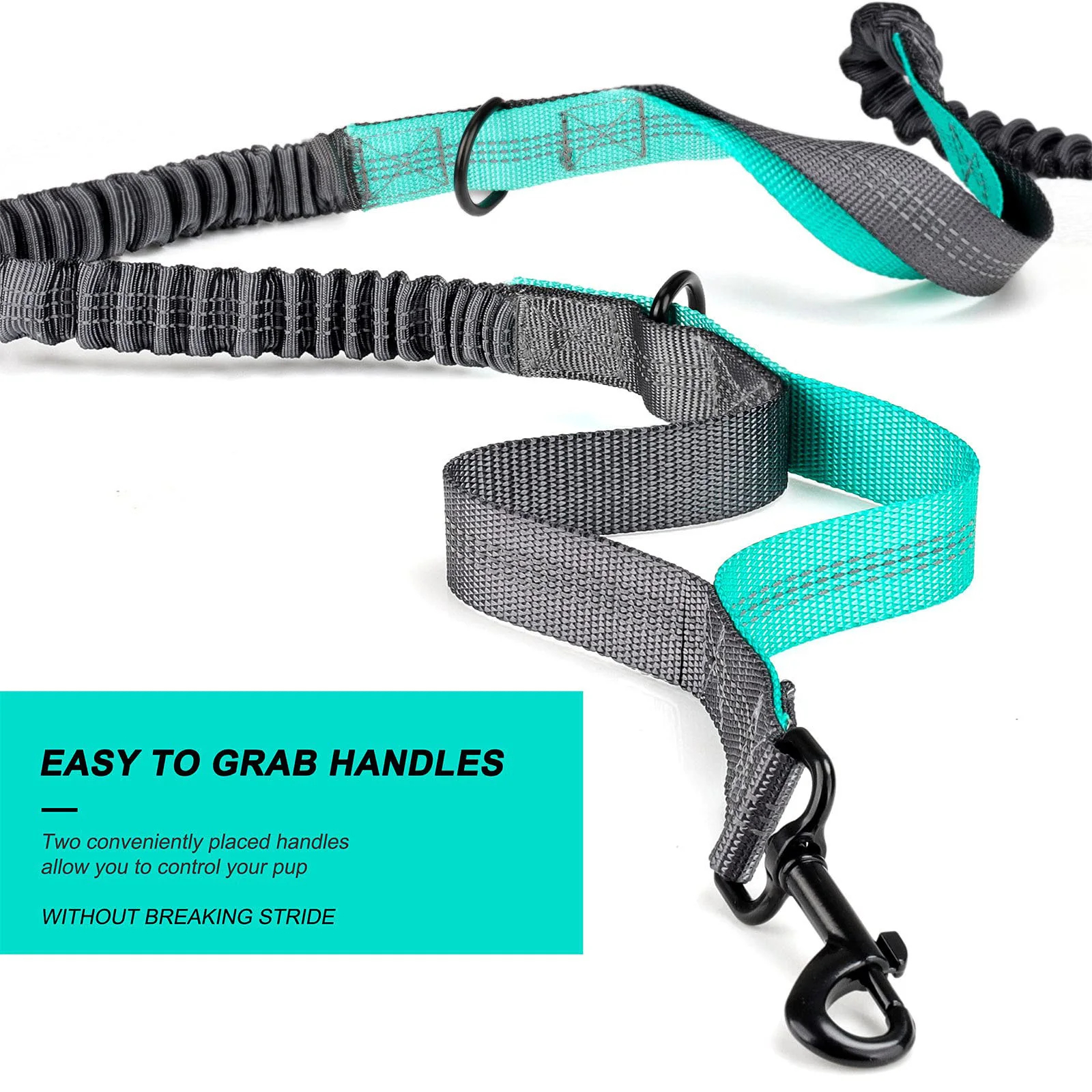 Hands-Free Dog Walking Waist Pack or Bungee Leash with Collar