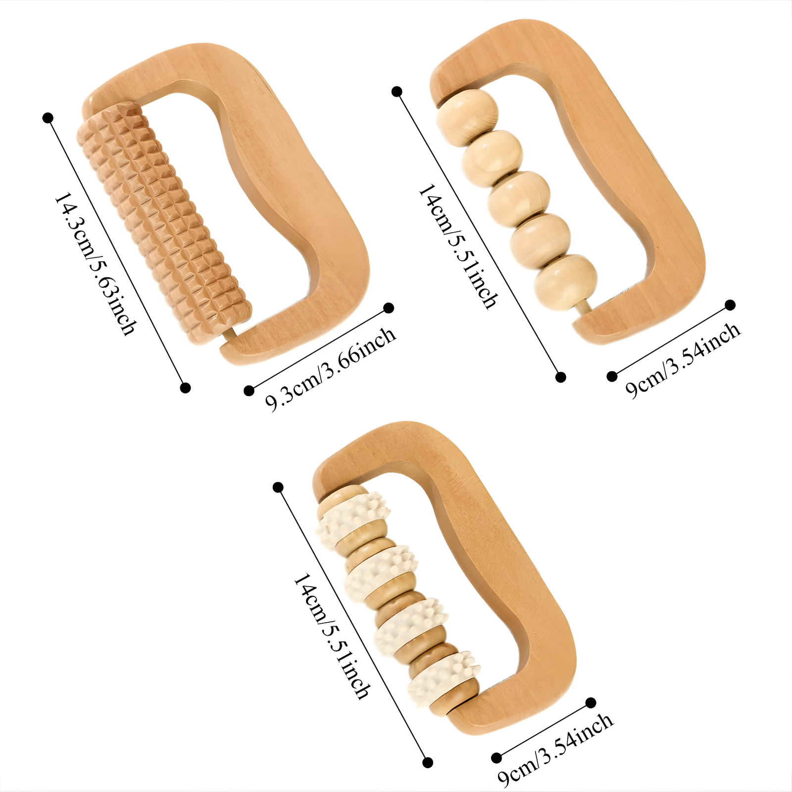 Wooden Roller Leg Massager – Manual Foot & Calf Massage Tool