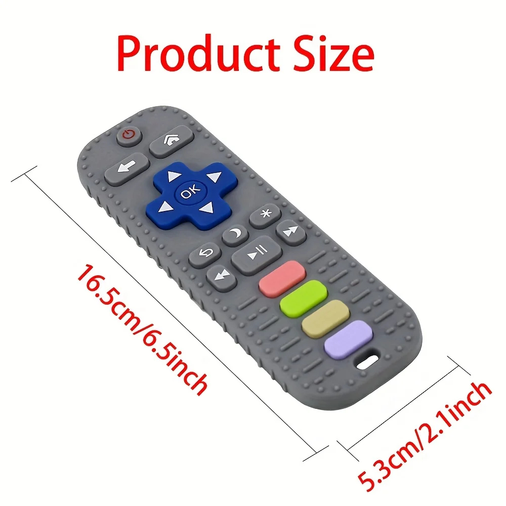 Silicone Remote-Shaped Baby Teether – Multiple Colors & 3-Pack
