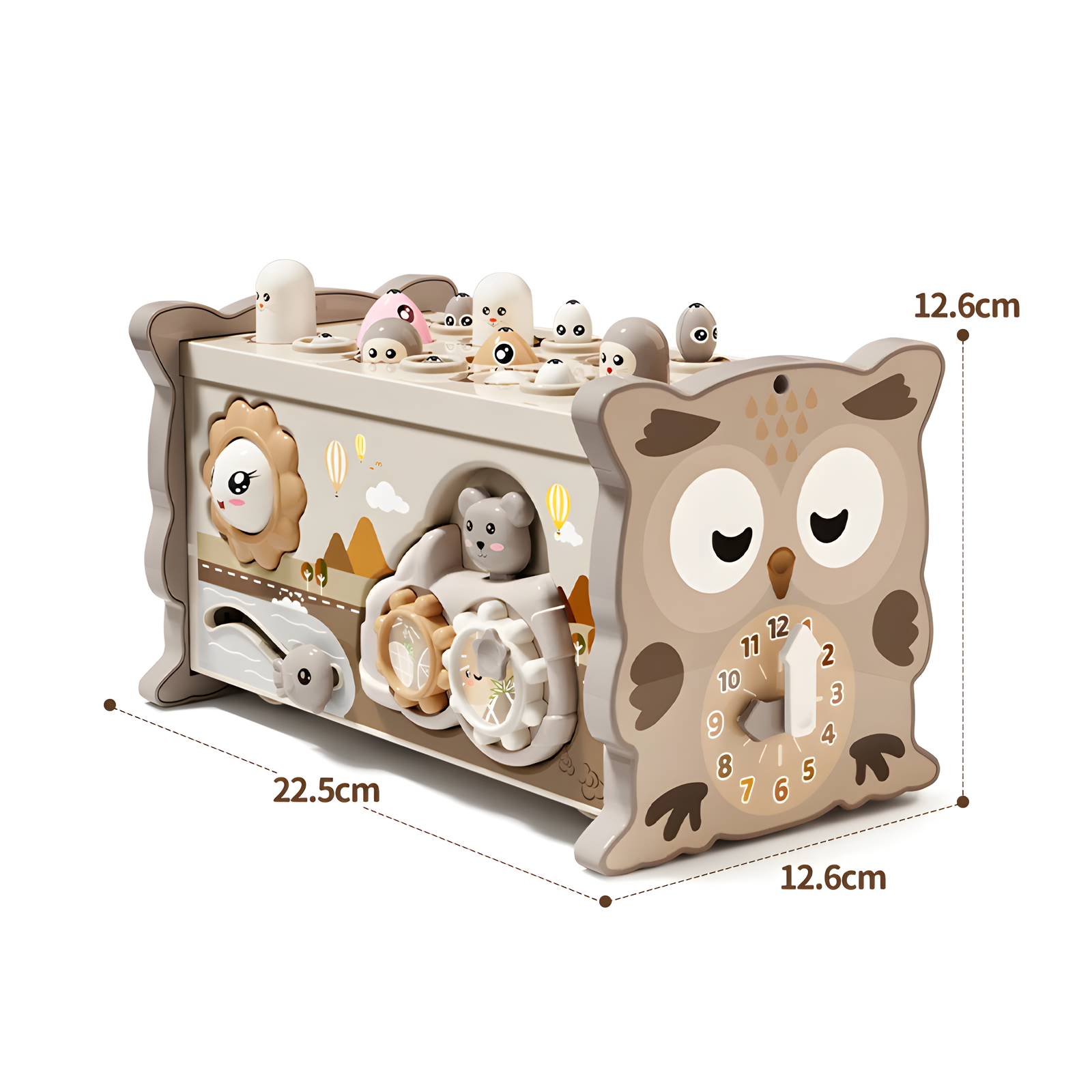 Owl Activity Center Toy for Infant Sensory Play and Coordination