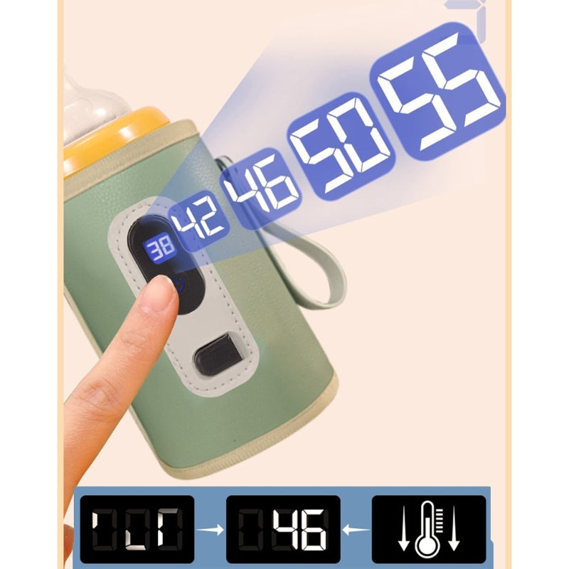 Baby Bottle Warmer 24H Heat Retention USB Type-C Adjustable