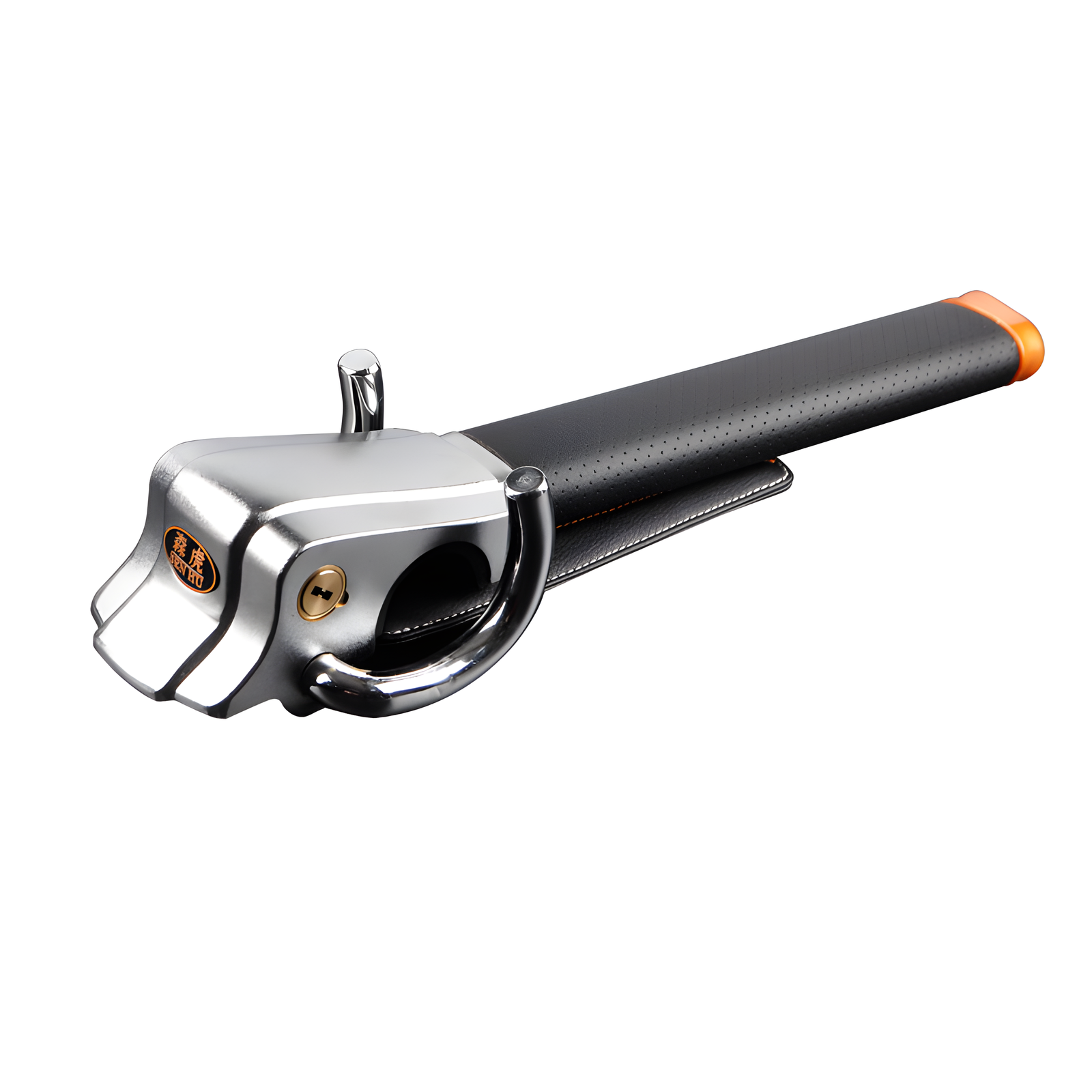 Metal Steering Wheel Security Lock with Non-Slip Handle