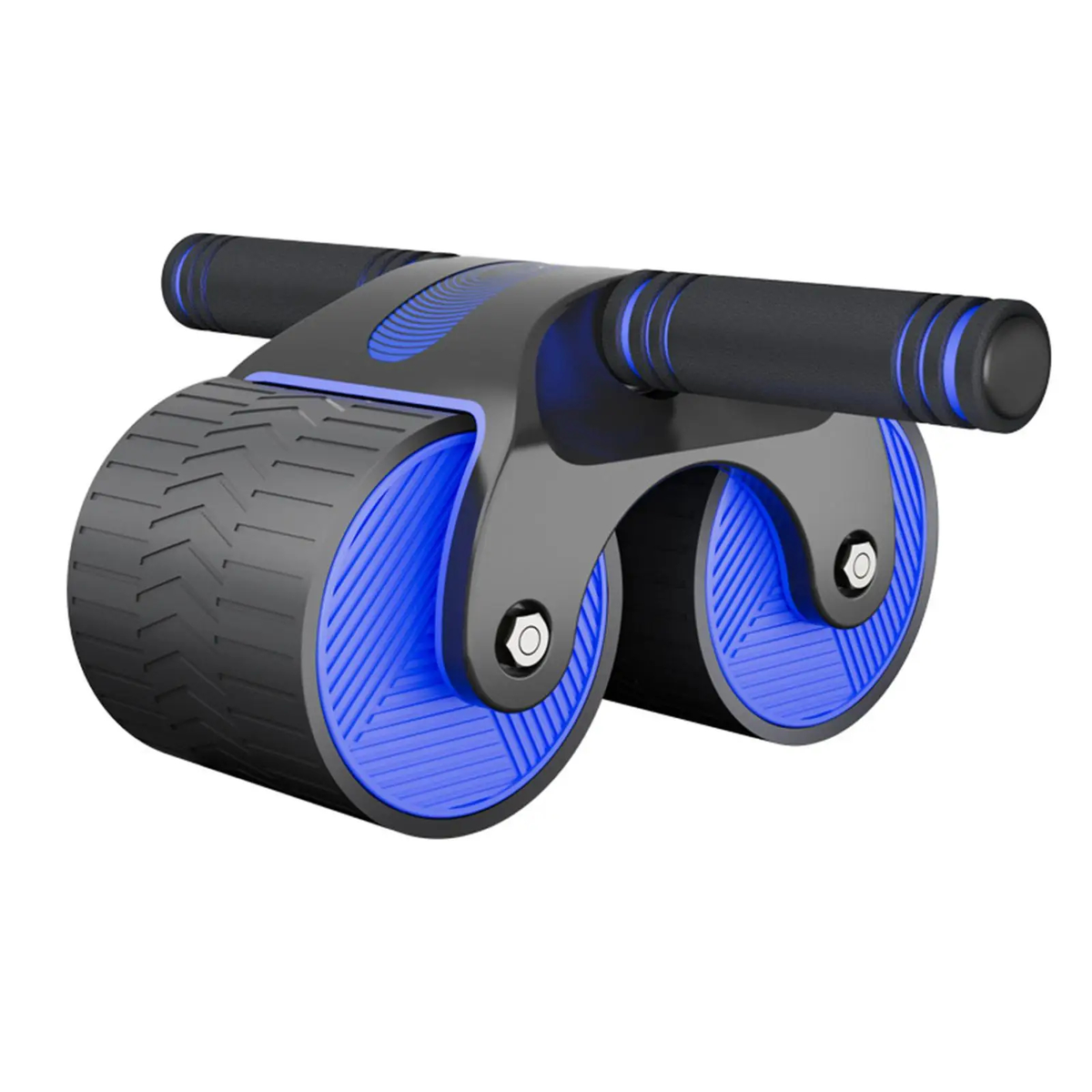 Automatic Rebound Ab Roller with Dual Wheels and Knee Pad