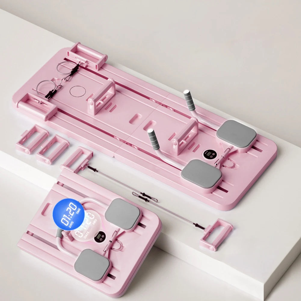 Multifunctional Abdominal Board - Foldable Core Trainer with Resistance Bands