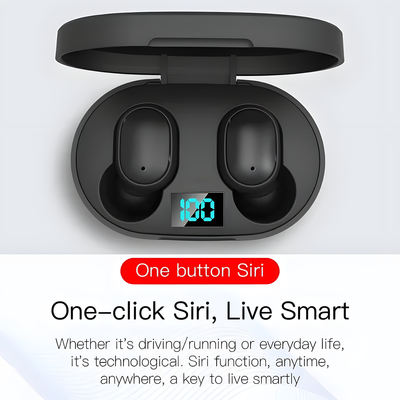 Wireless Bluetooth Earbuds with LED Display Charging Case