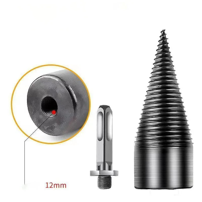 Firewood Splitter Drill Bit 42mm — Hex, Round & Square Shank