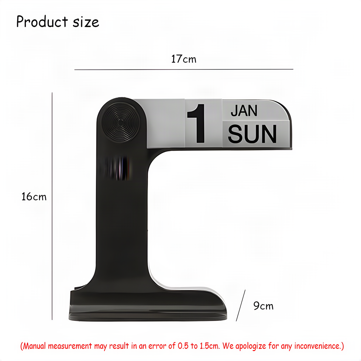 Manual Flip Desk Calendar with Month and Weekday Display