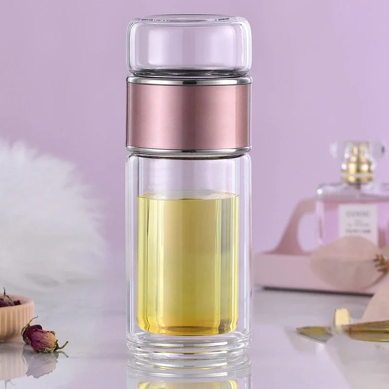 Portable Tea Infuser & Detox Water Bottle (Built-in Filter for Healthy Hydration)