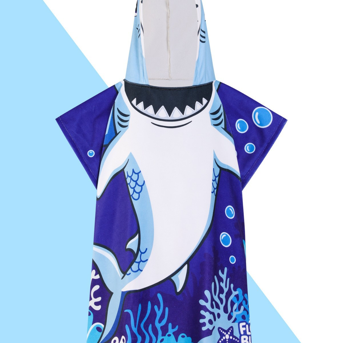 Kids Hooded Beach Towel Poncho Shark Mermaid Dinosaur Princess