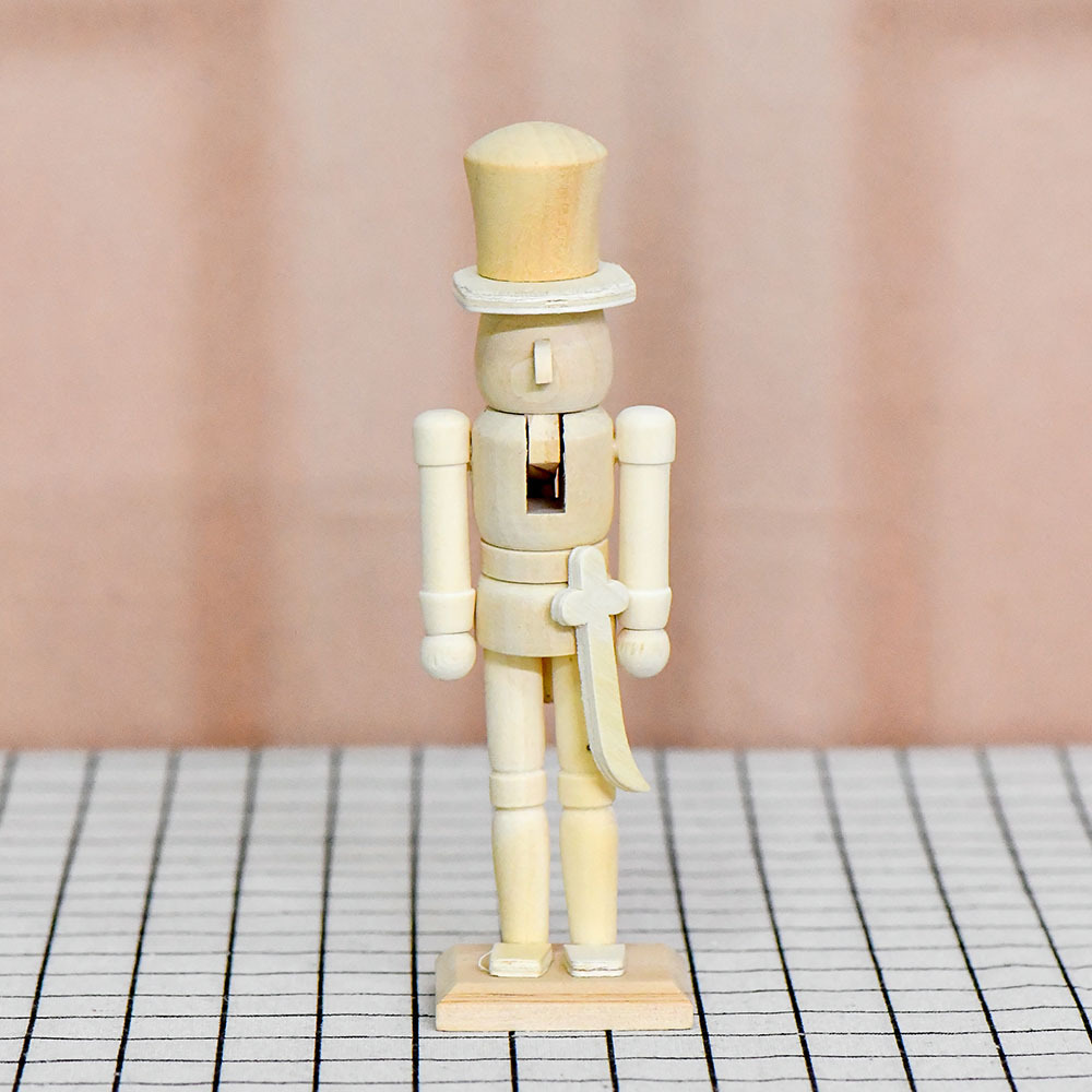 Wooden Nutcracker Puppet DIY Craft Kit Handmade Decor