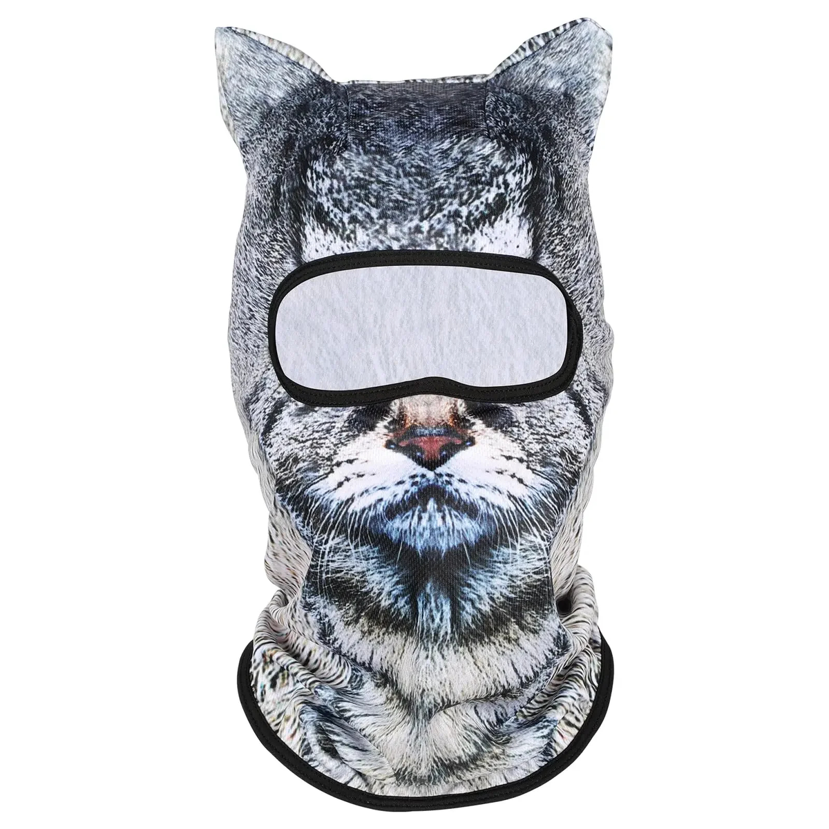 3D Animal Face Balaclava with Mesh Eye Panel and Ears