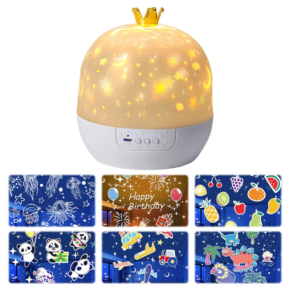 Star Projector Music Lamp with Film Sets & Bluetooth Option
