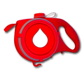 Dog Leash with Built-In Water Bottle Dispenser Red Blue Black