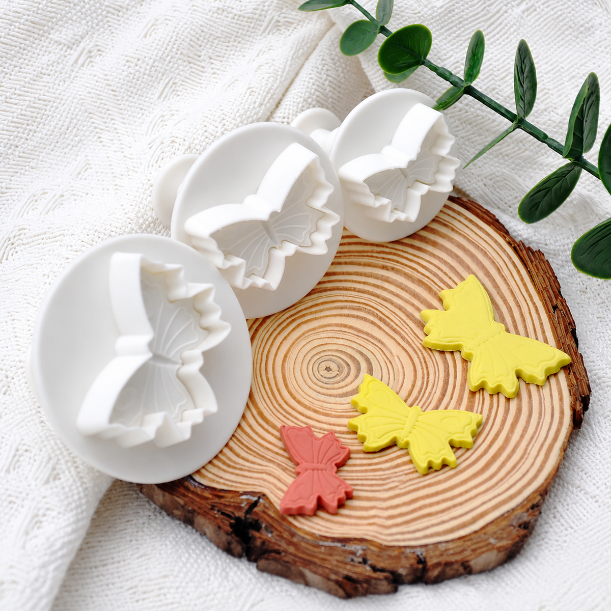 33-Piece Fondant Cutter Set, Flower, Leaf & Butterfly Shapes