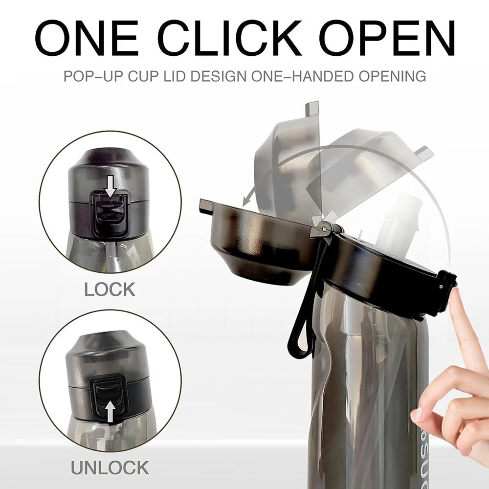 Flavored Water Bottle 650ml - Fruit Infuser Hydration Bottle BPA-Free