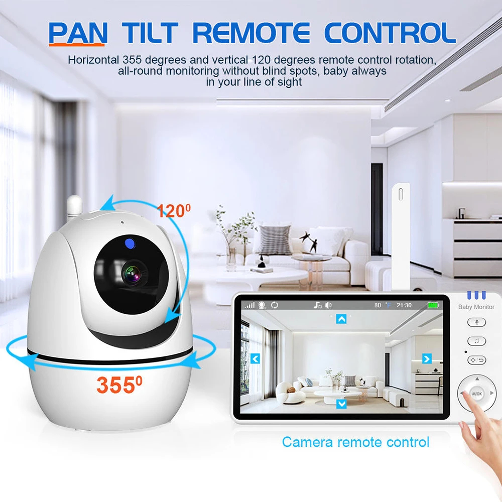 5-Inch Video Baby Monitor with Camera and Parent Display