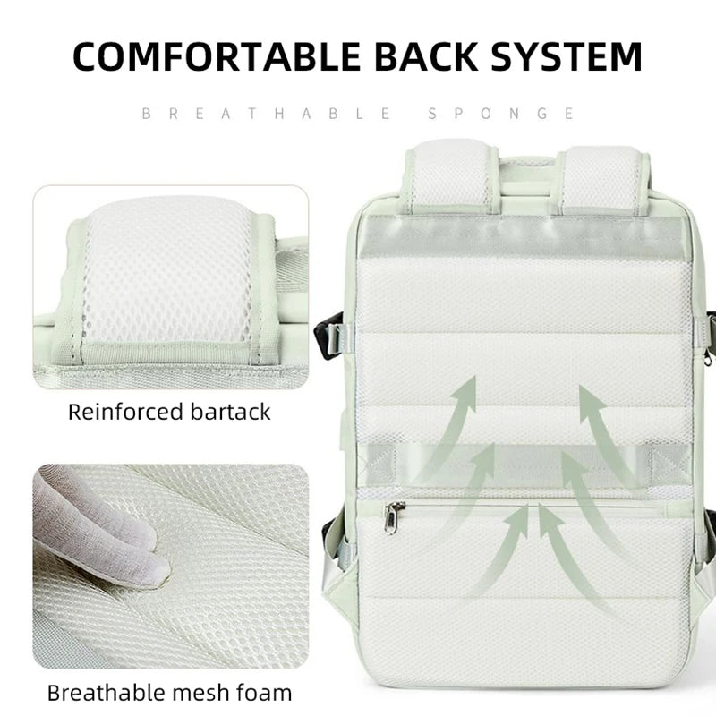 Expandable Travel Backpack with USB Port – Laptop Bag