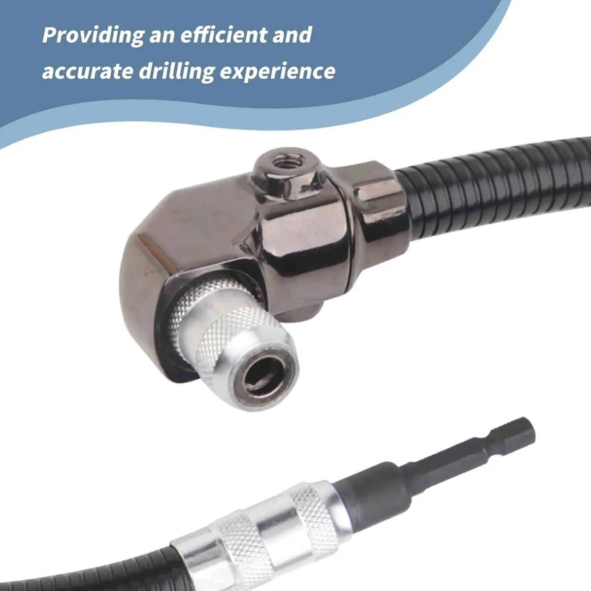 12-Inch Flexible Right-Angle Drill Attachment with Handle
