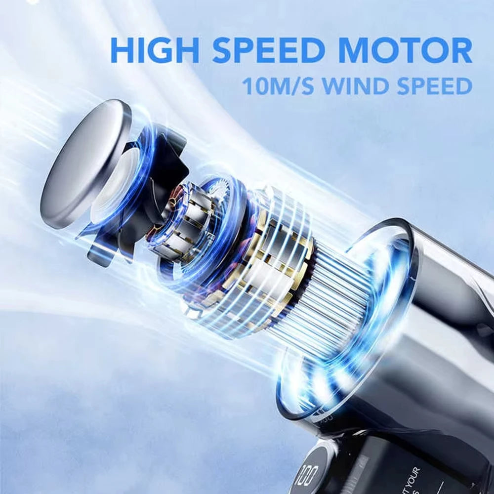 High-Speed Handheld Fan with Cooling Plate & 3000mAh Battery
