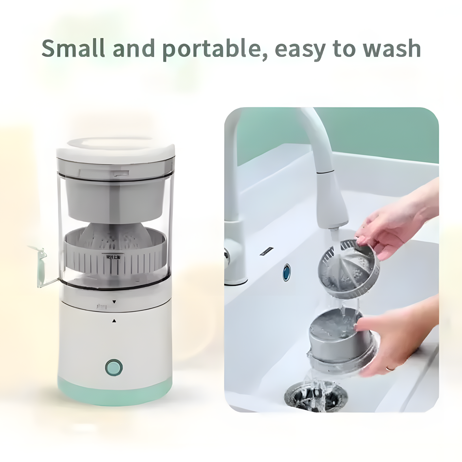 Mini Portable Juicer Blender USB Rechargeable – Pink & Green