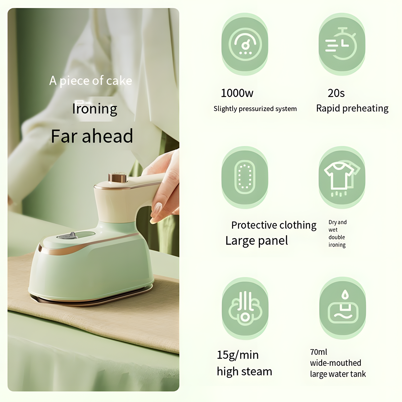 Foldable Garment Steamer Handheld Travel-Ready US EU UK Plug