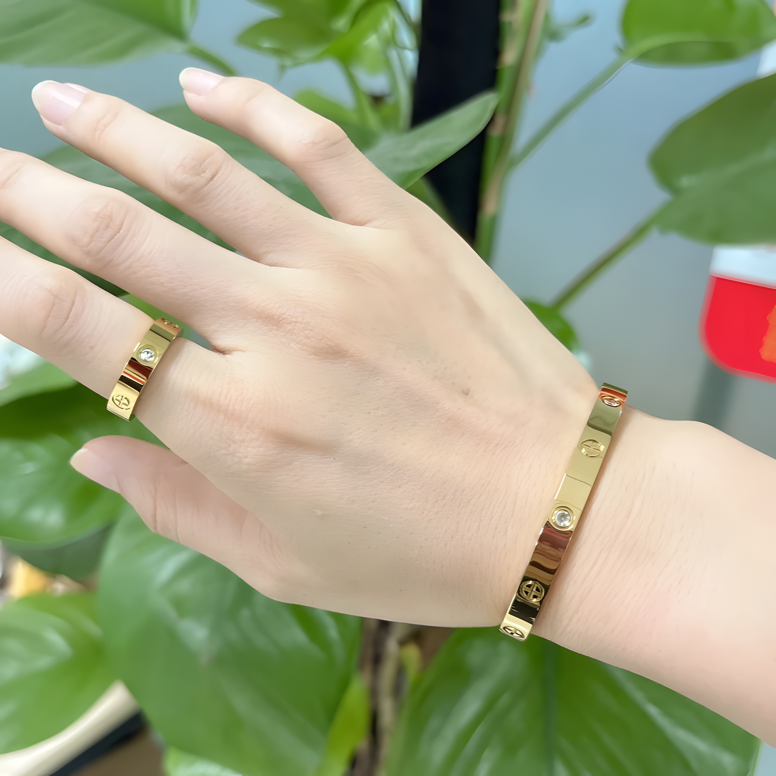 Titanium Steel Cuff Bracelet – Silver, Rose Gold & Gold 16–21cm