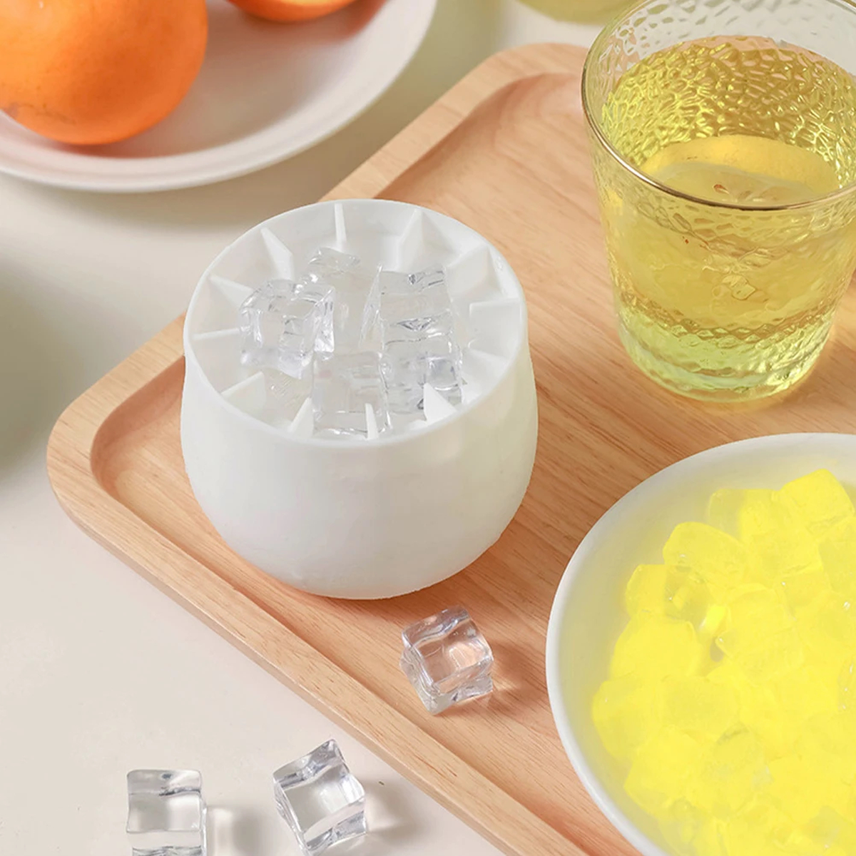 Mushroom-Shaped Ice Cube Mold with Bowl for Gathering Ice