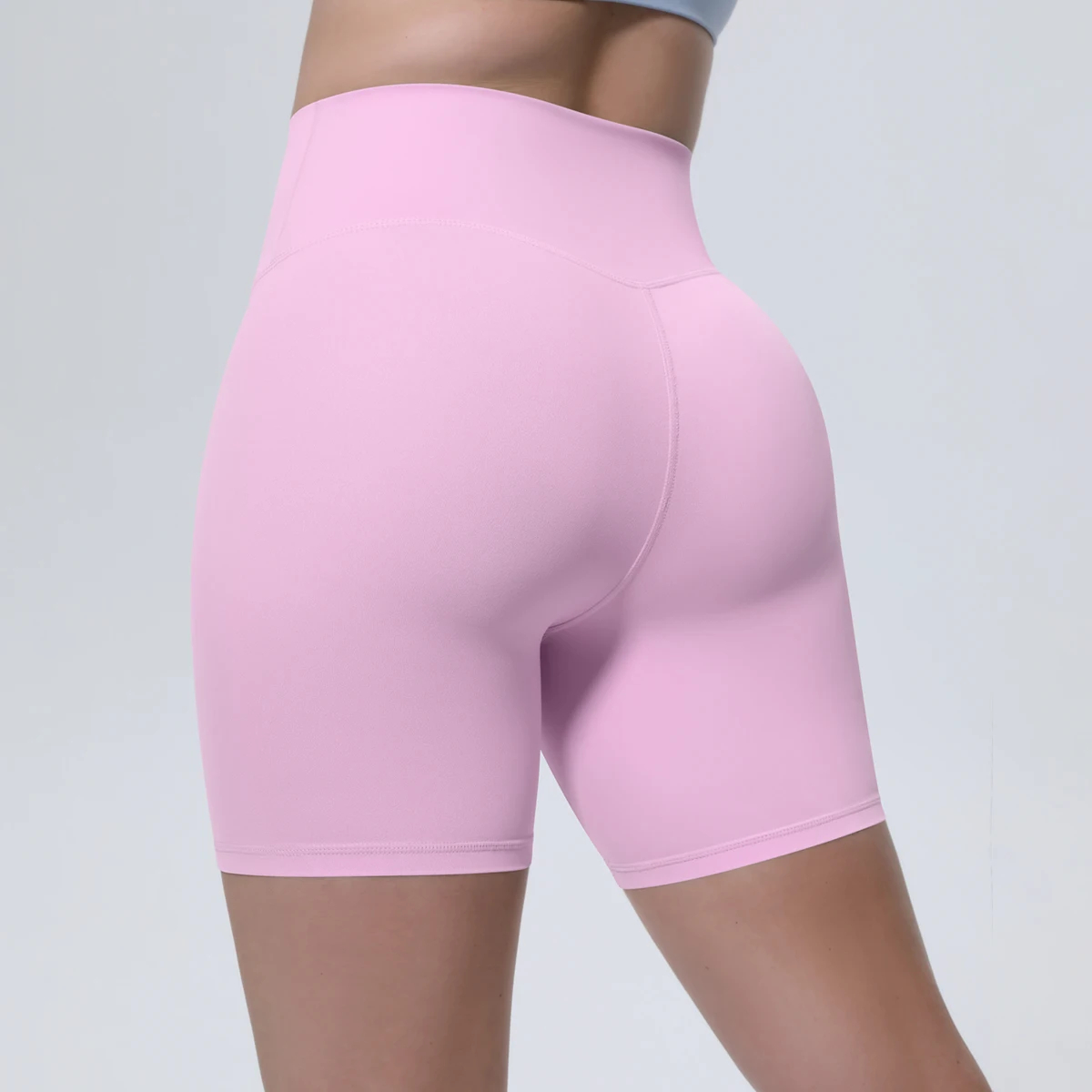 Women's High-Waist Biker Shorts with a Wide Stretch Waistband