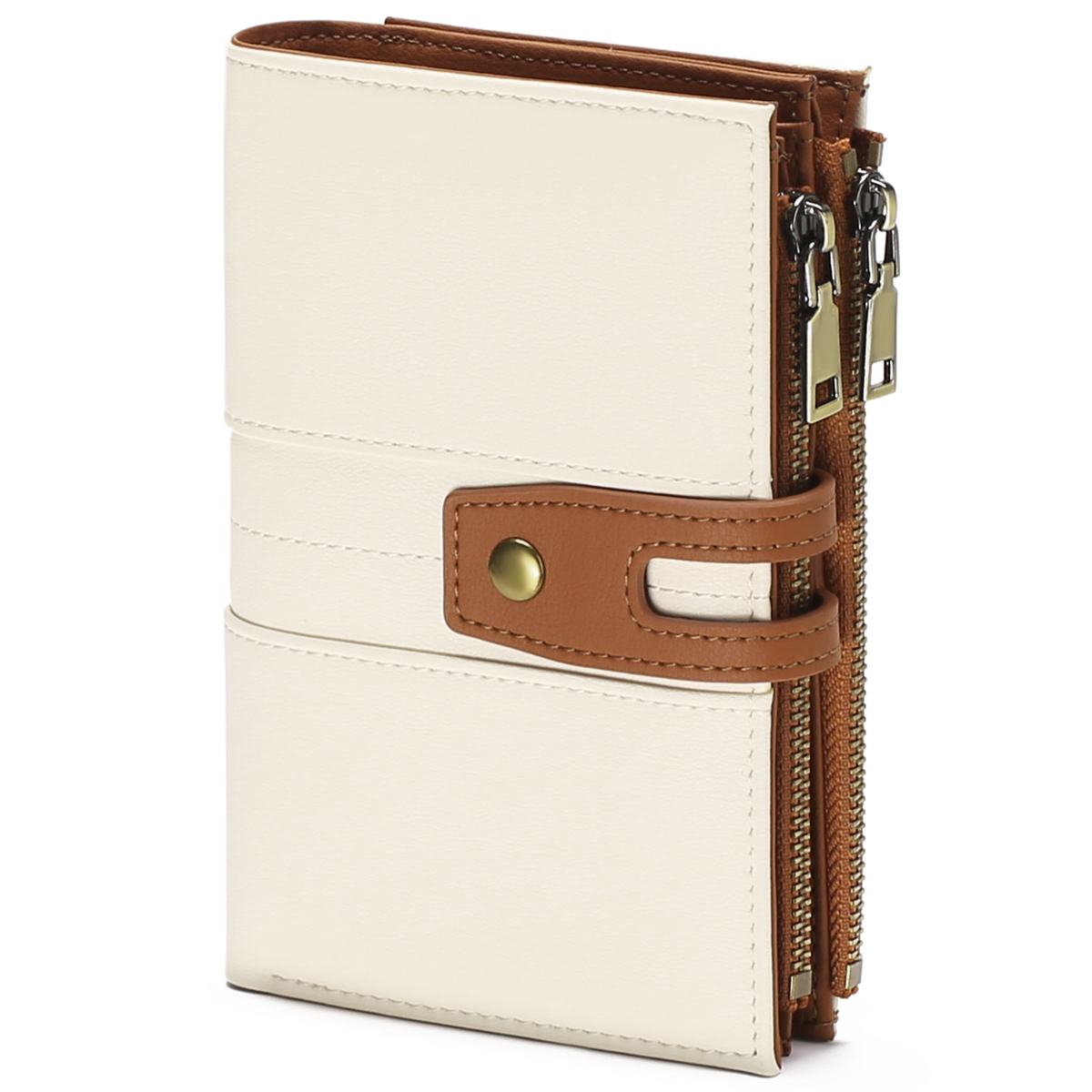 Dual-Zip Long Wallet with Snap Tab and Card Windows