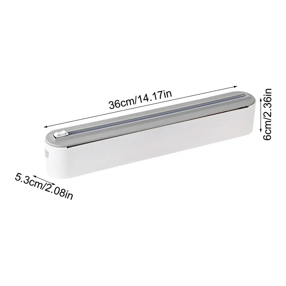 Magnetic Plastic Wrap & Foil Dispenser with Slide Cutter