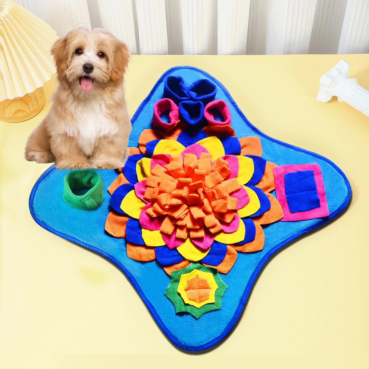 Pet Snuffle Mat Slow Feeder Enrichment Toy for Dogs 48x48cm