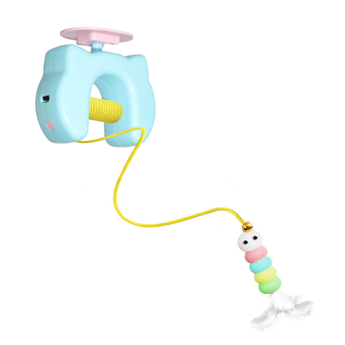 Automatic Hanging Cat Teaser Toy, USB-C Charging and 2 Refills