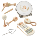 Wooden Children's Music Set Xylophone Drum & Rhythm Kit