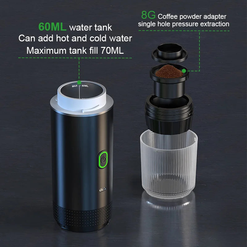 CoffeePeak™ Ultra-Fast Portable Coffee Maker | 2-in-1 Espresso & Fresh Brew