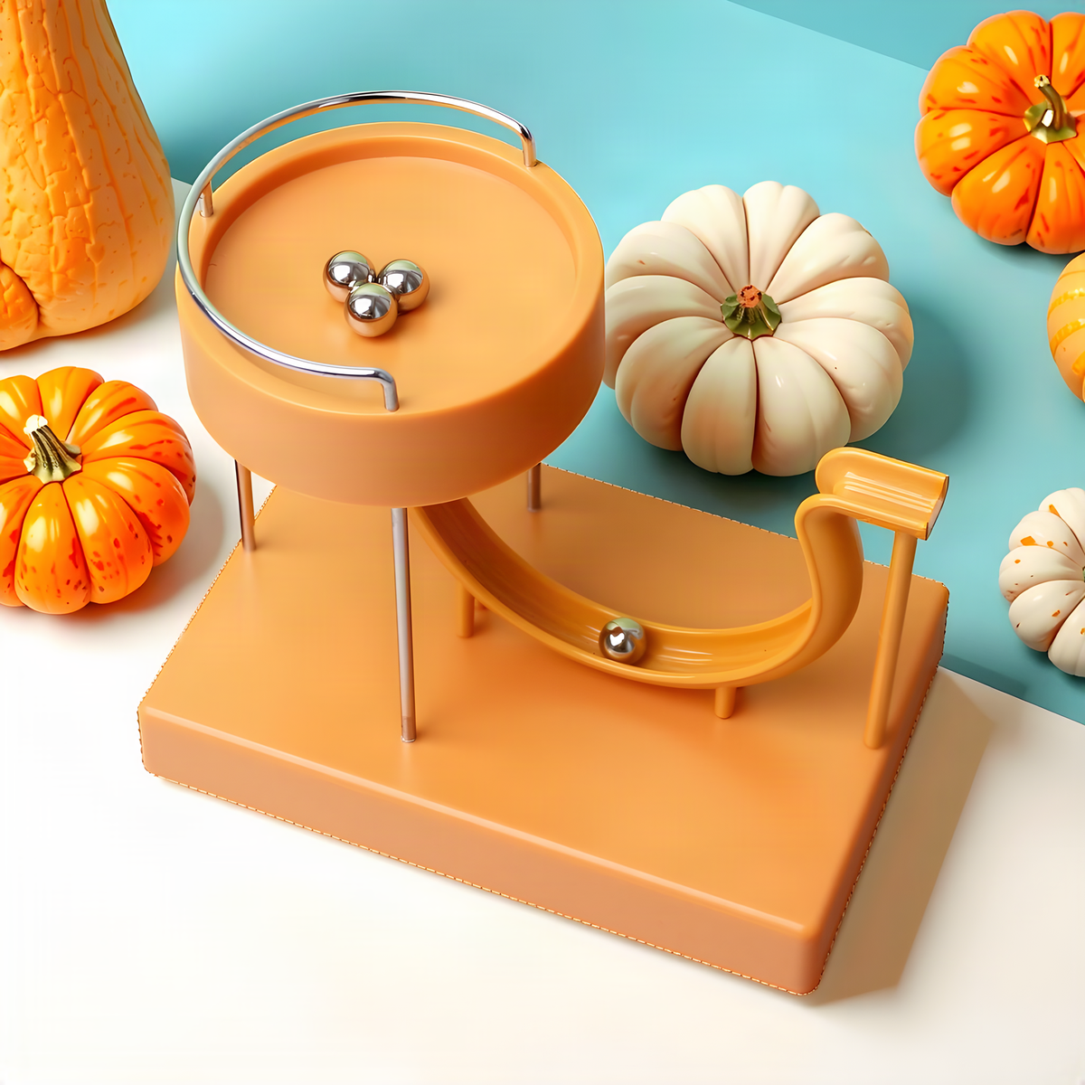Motorized Marble Track Desk Toy, Looping ABS Ball Display