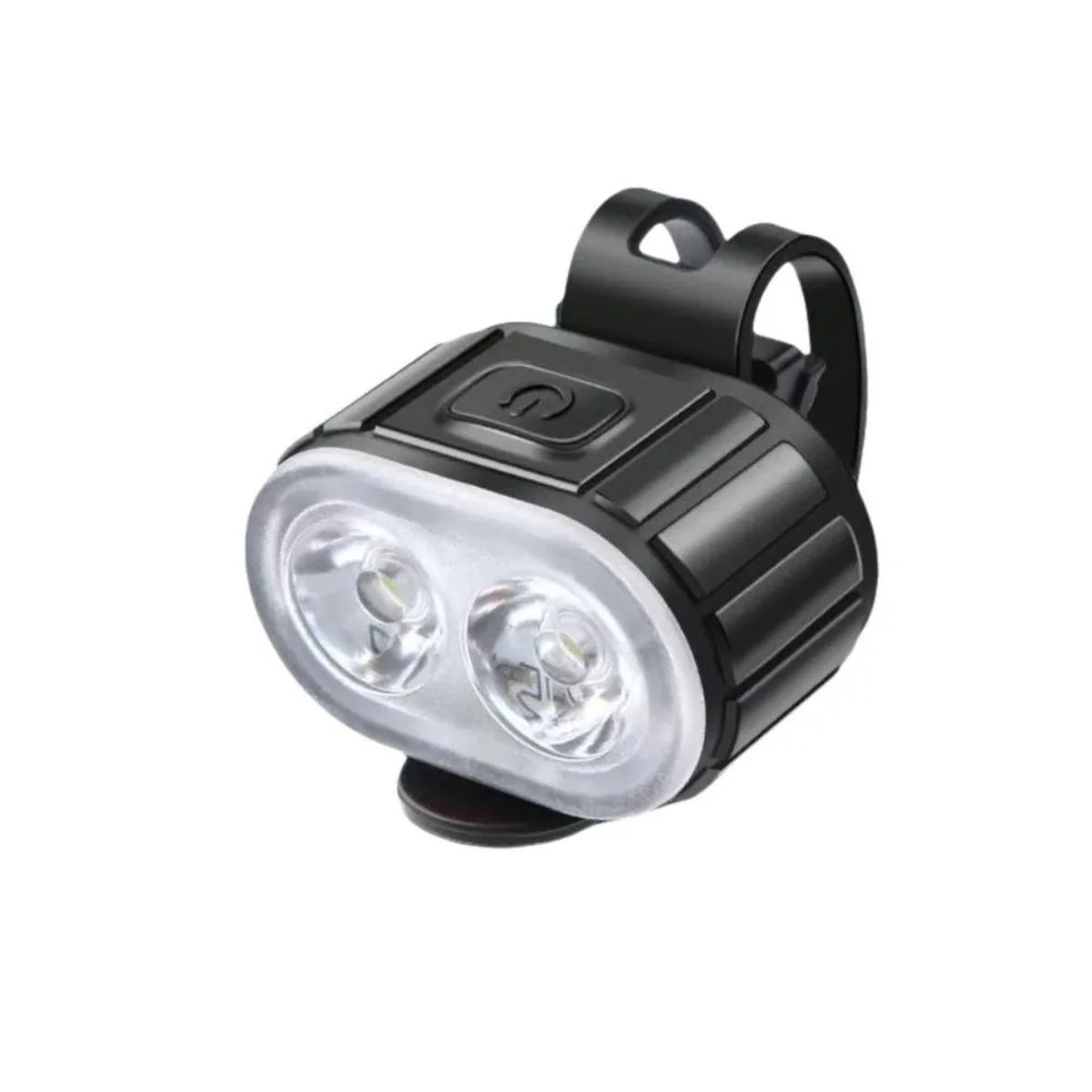 USB Rechargeable Front and Rear Bike Light Set with Straps