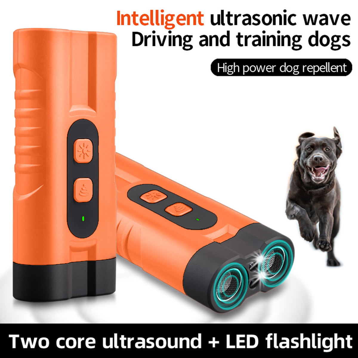 Rechargeable Ultrasonic Dog Training Device with Light