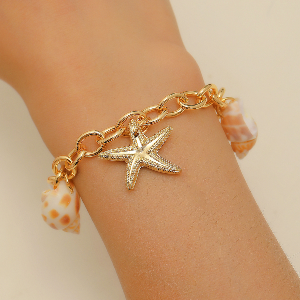 Seashell Charm Necklace or Bracelet with Coastal Accents