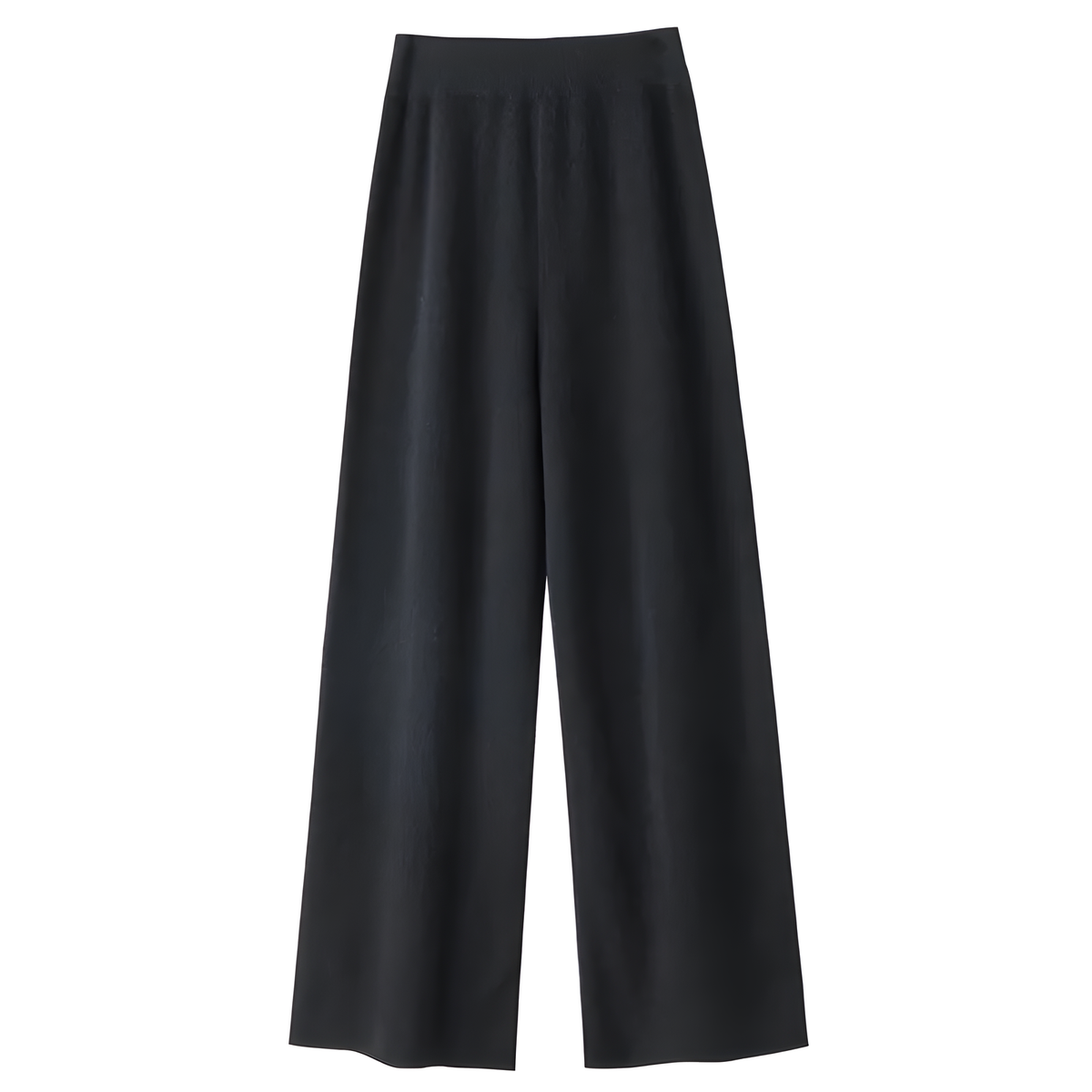 Women's High-Waist Wide-Leg Pants in Wool Fabric with Extended Fit