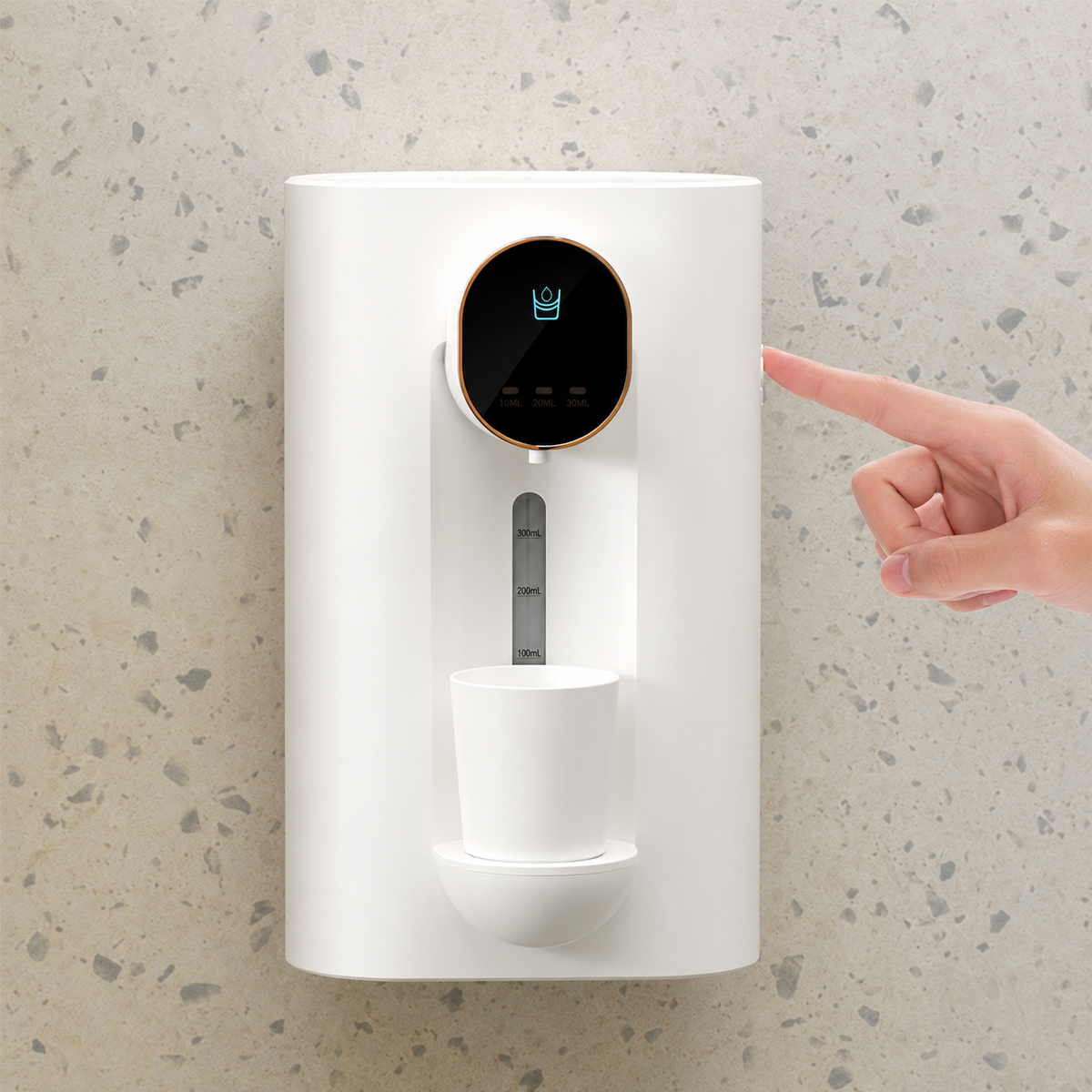 Automatic Mouthwash Dispenser, 540 ml with Magnetic Cups